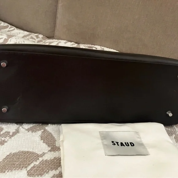 STAUD Dark Espresso MAUDE Leather Shoulder Bag - Picture 6 of 7